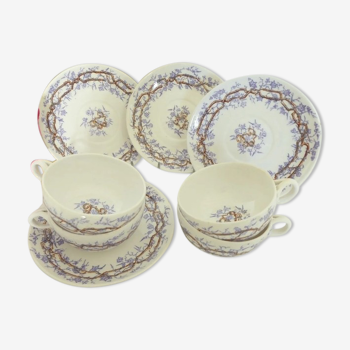 Sarreguemines porcelain cups