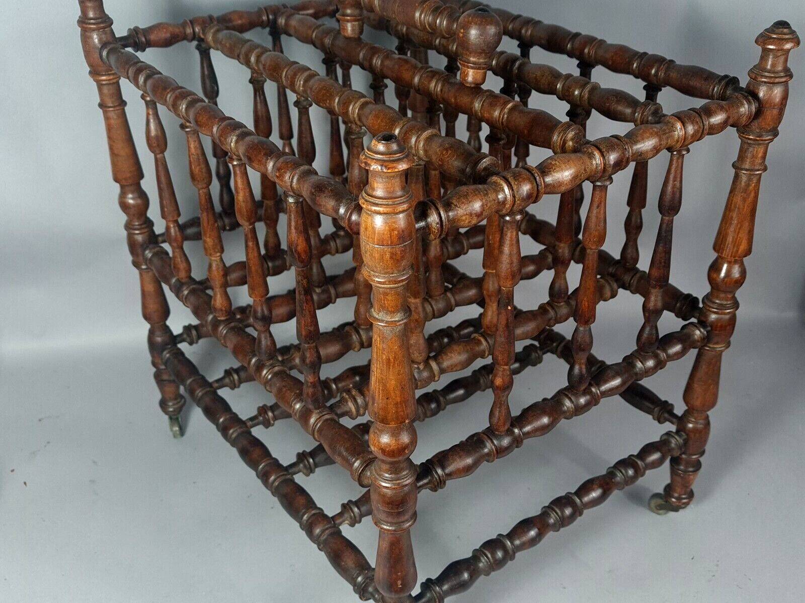 Napoleon III turned wood magazine or music sheet rack B848