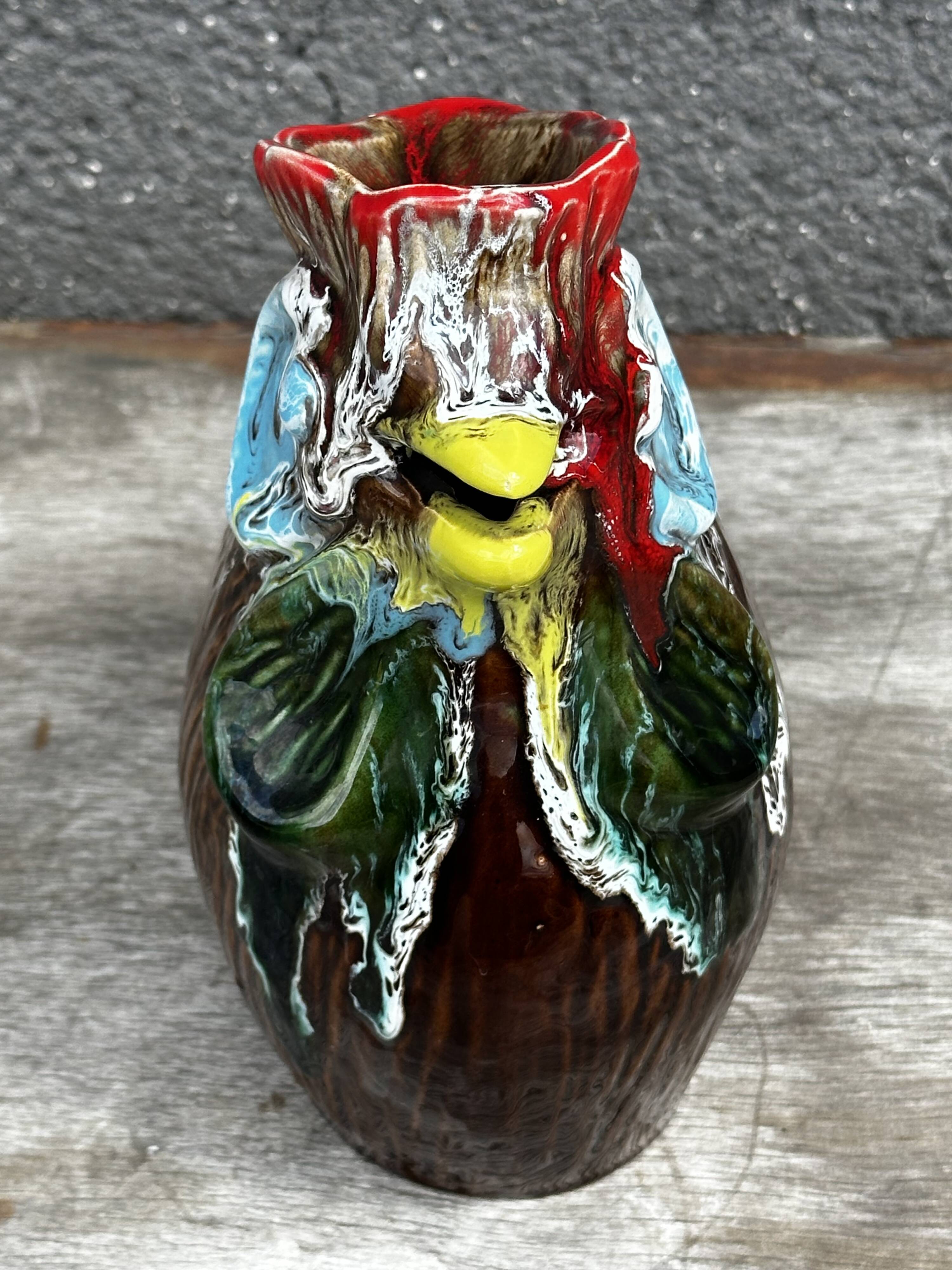 Vallauris Ceramic Rooster Pitcher - 1970s - H 20 cm