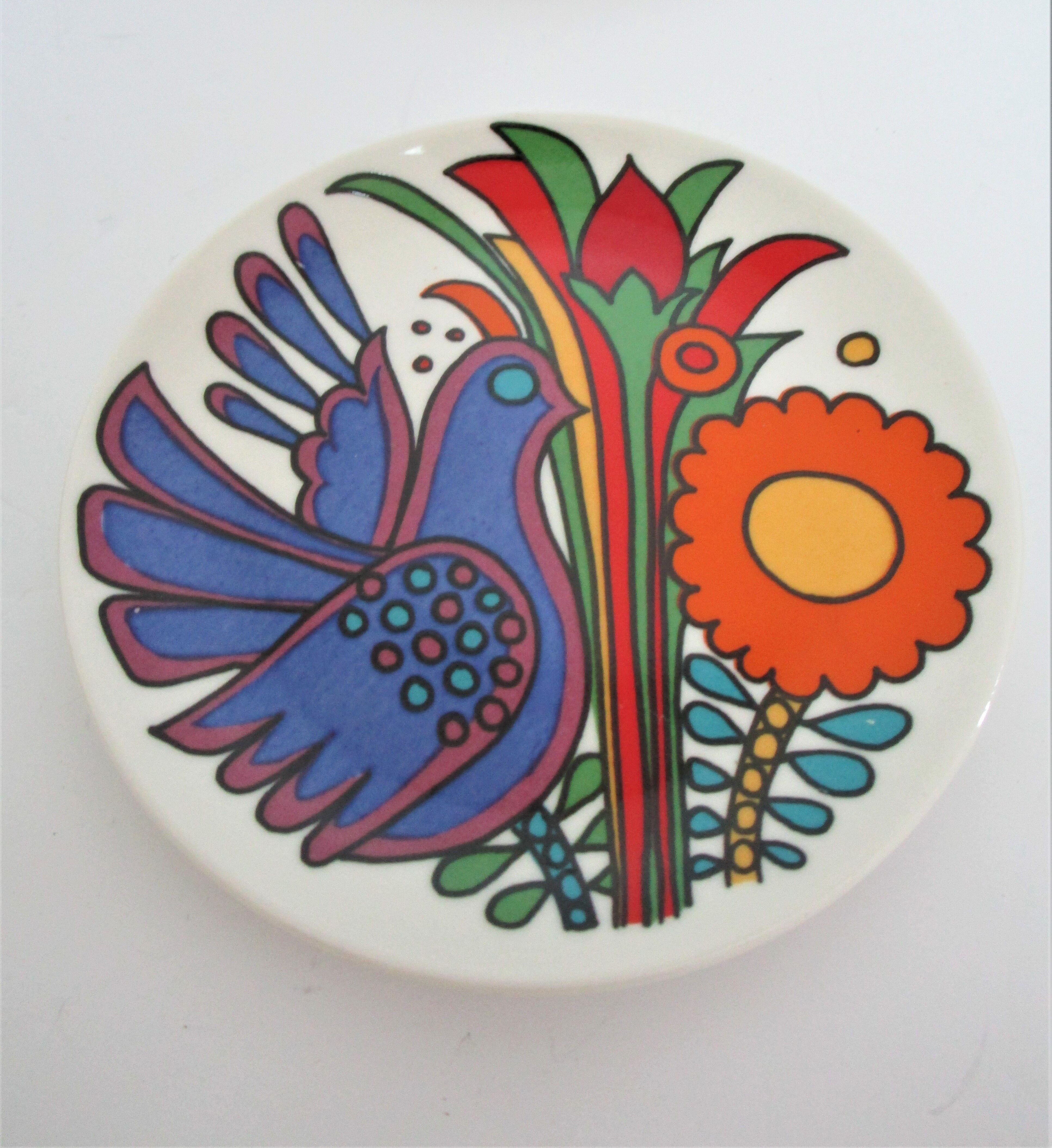 Six butter plates Acapulco Villeroy and Boch 70s