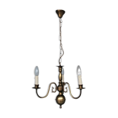Dutch chandelier in bronze 3 branches