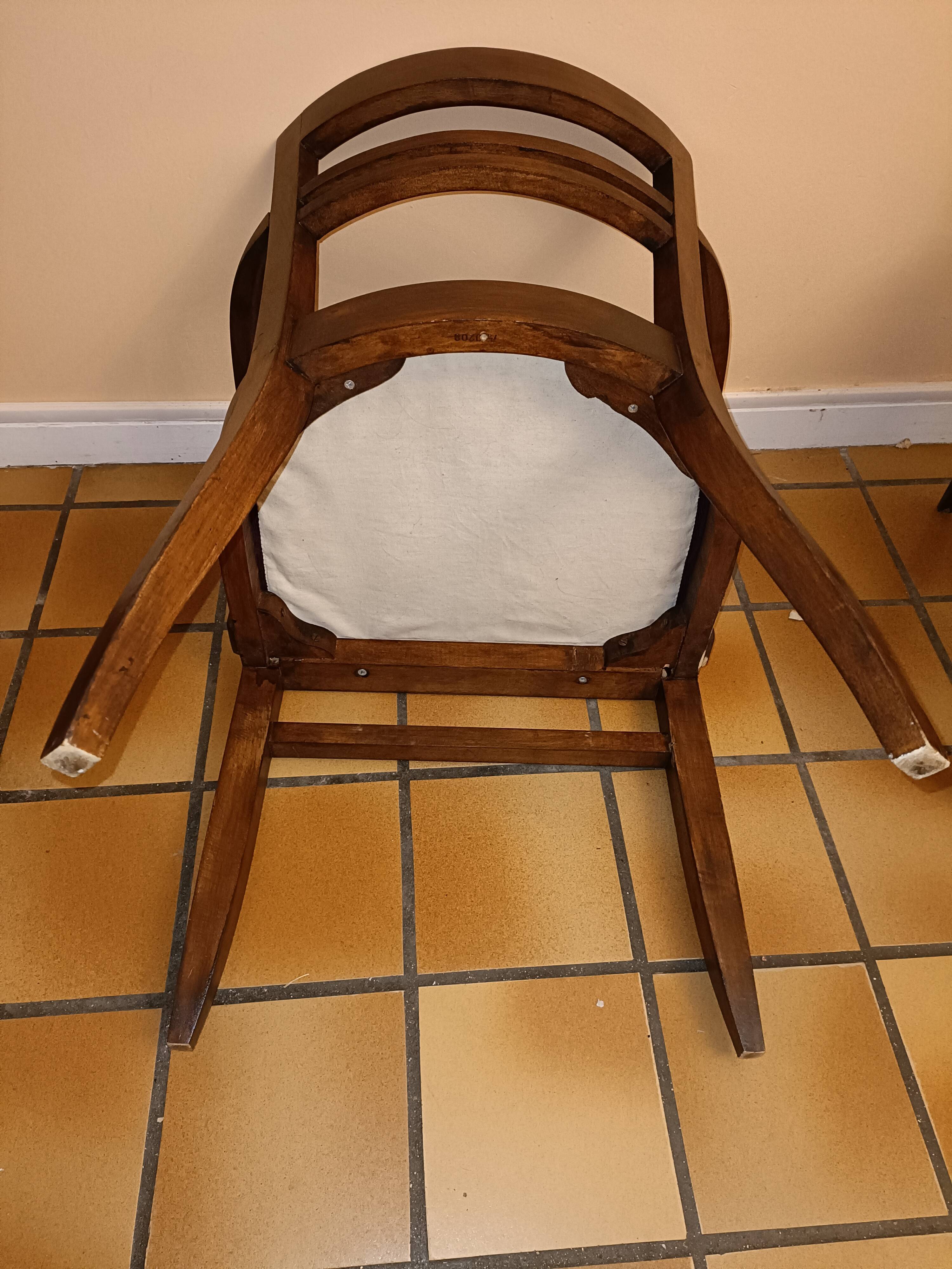 Paire de fauteuils bridge vintage 1940