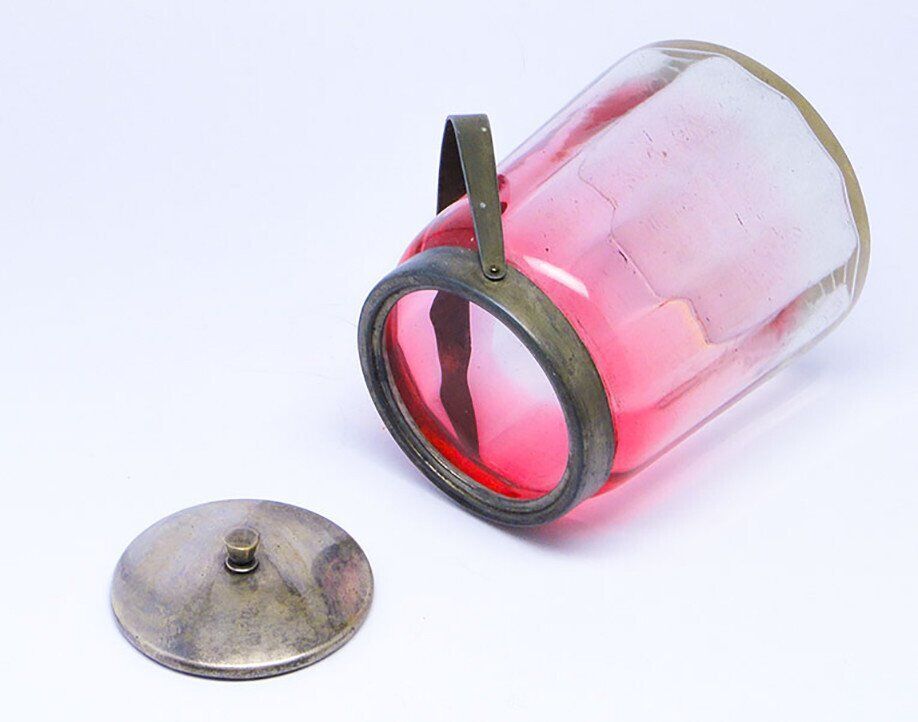 Art Nouveau tea box in glass, Germany, 1920s
