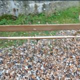 Table basse ancien avec plateau marbre vintage