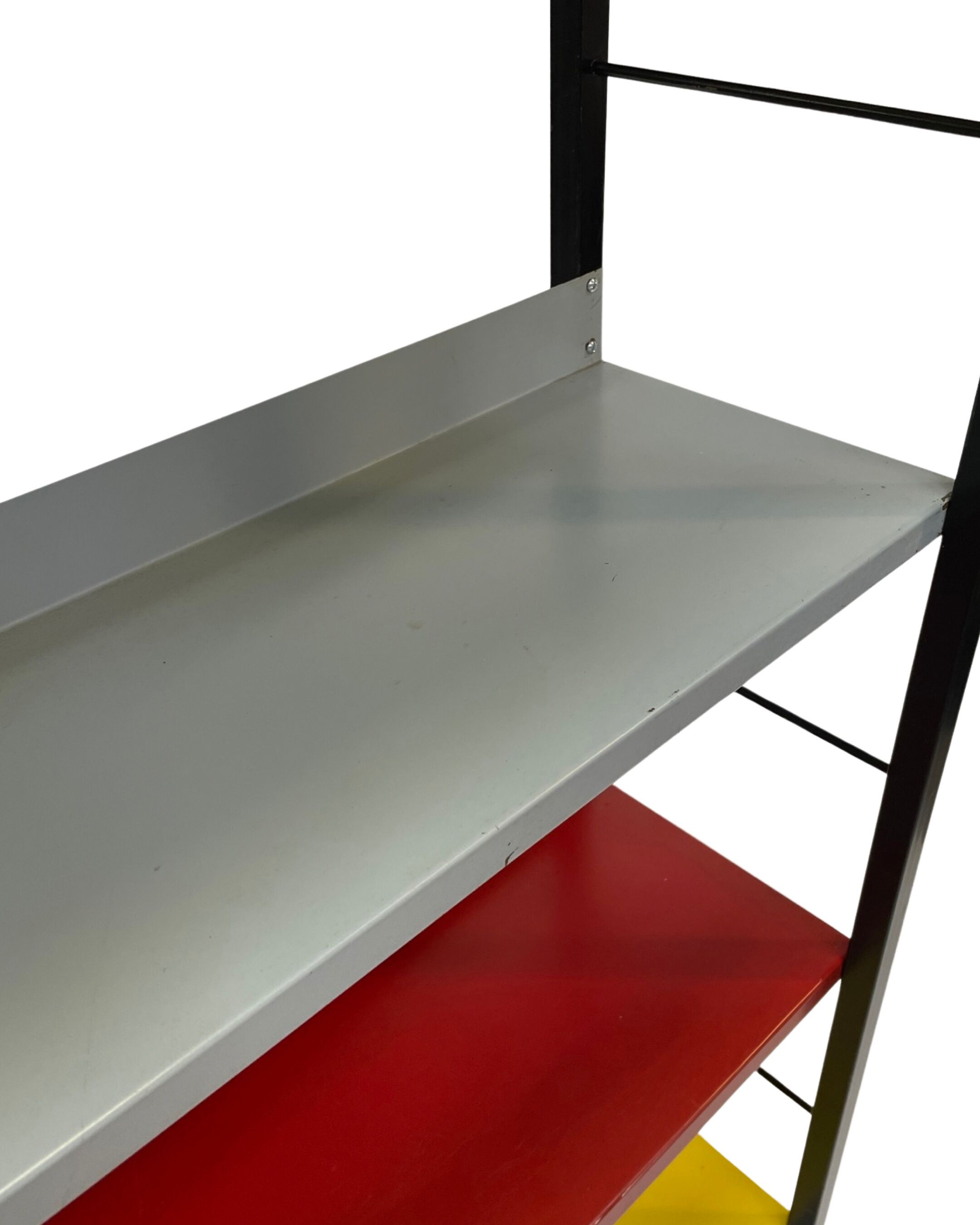 Small Tomado shelving unit in metal and several colours - 1960s Dutch Design