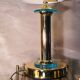 turquoise chrome gold lamp 1980, very beautiful 43x32 good general condition and normal wear