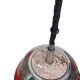 Suspension vintage en verre Murano / lustre avec accent orange