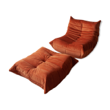 Togo armchair and footstool model designed by Michel Ducaroy 1973