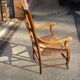 Fauteuil époque Louis Philippe en noyer et paille