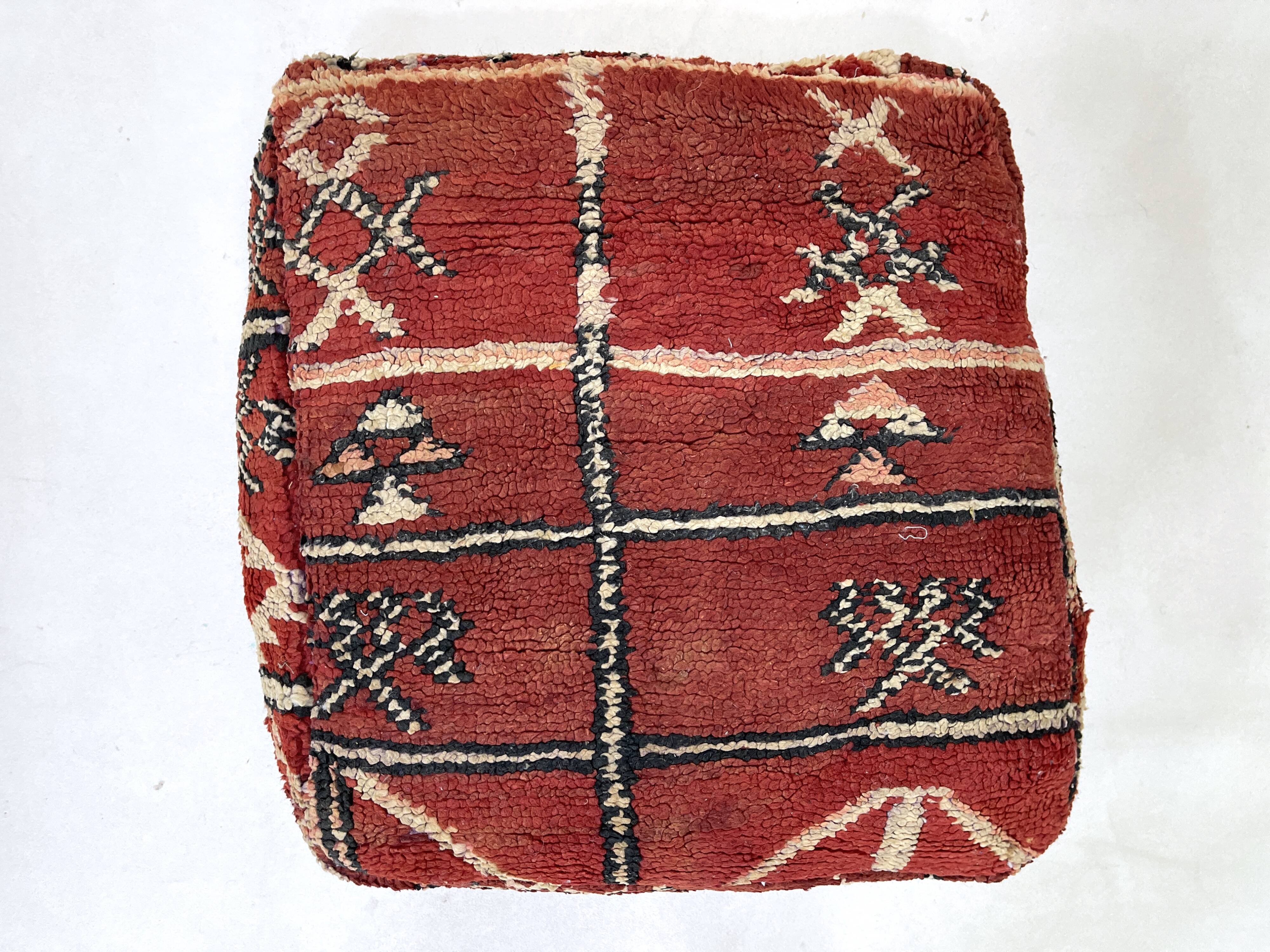 Moroccan kilim pouf