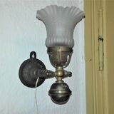 Brass ship swing lamp, Art deco ship lamp, Art deco brass wall lamp, boat lamp
