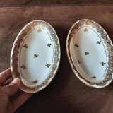 Set of 2 Limoges Porcelain butter dishes.