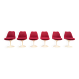6 original vintage Knoll Tulip chairs by Eero Saarinen