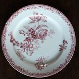 6 mismatched flat plates Fontanges Marsac Longwy Digoin