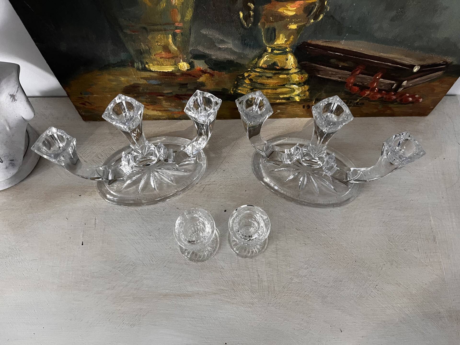Set of 4 1960s candlesticks