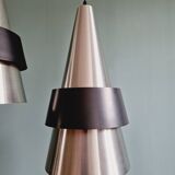 Lot de 3 suspensions scandinaves en aluminium, J. Hammerborg,  1960