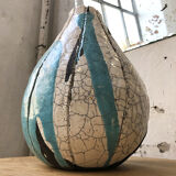 Vase en terre craquelée artisanal