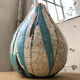 Artisan cracked earth vase