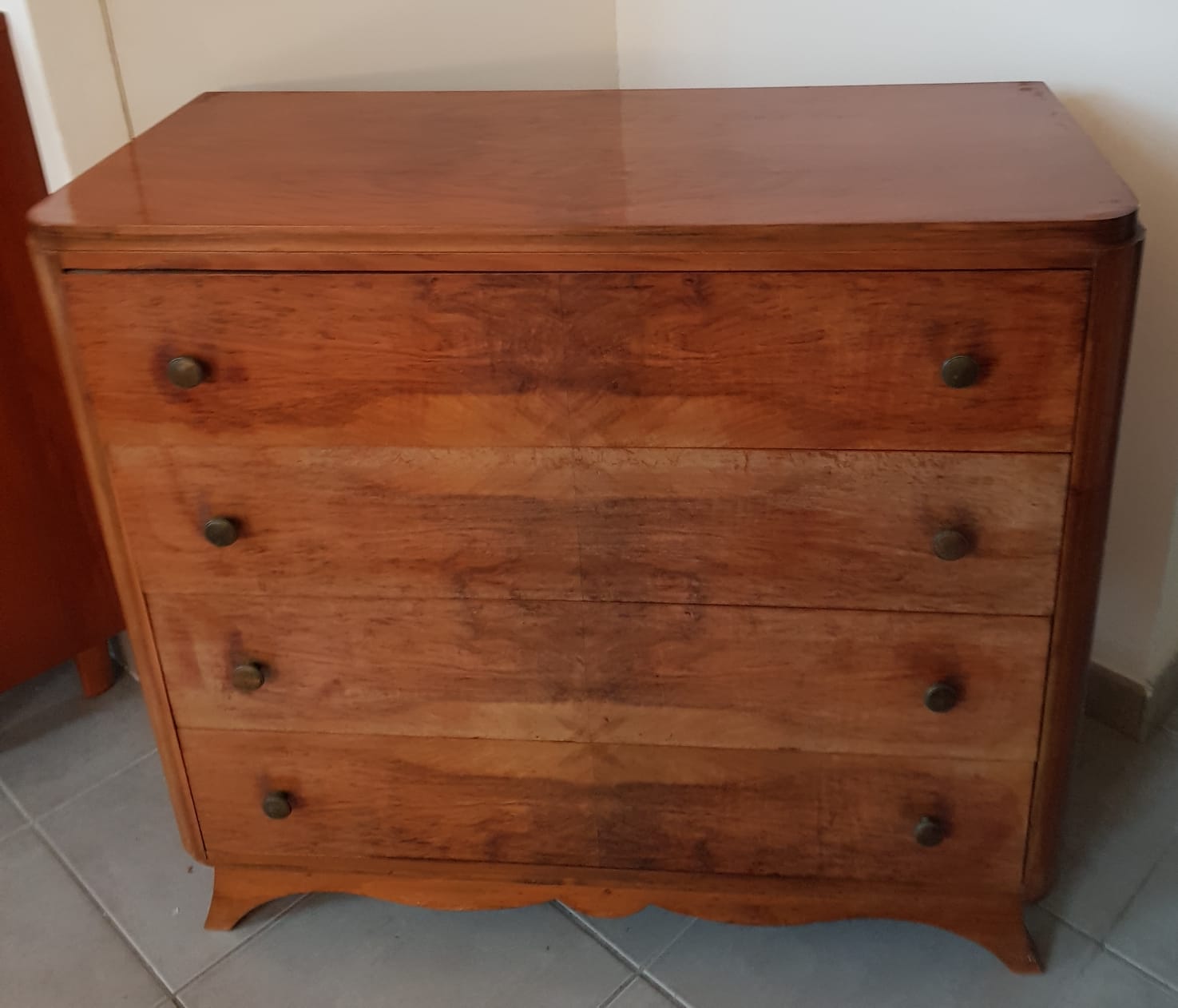 Walnut chest of drawers 1950