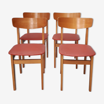 Set de 4 chaises marque anglaise Centa années 60