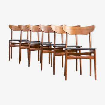 60s Schionning and Elgaard teak dining chair for Randers set/6