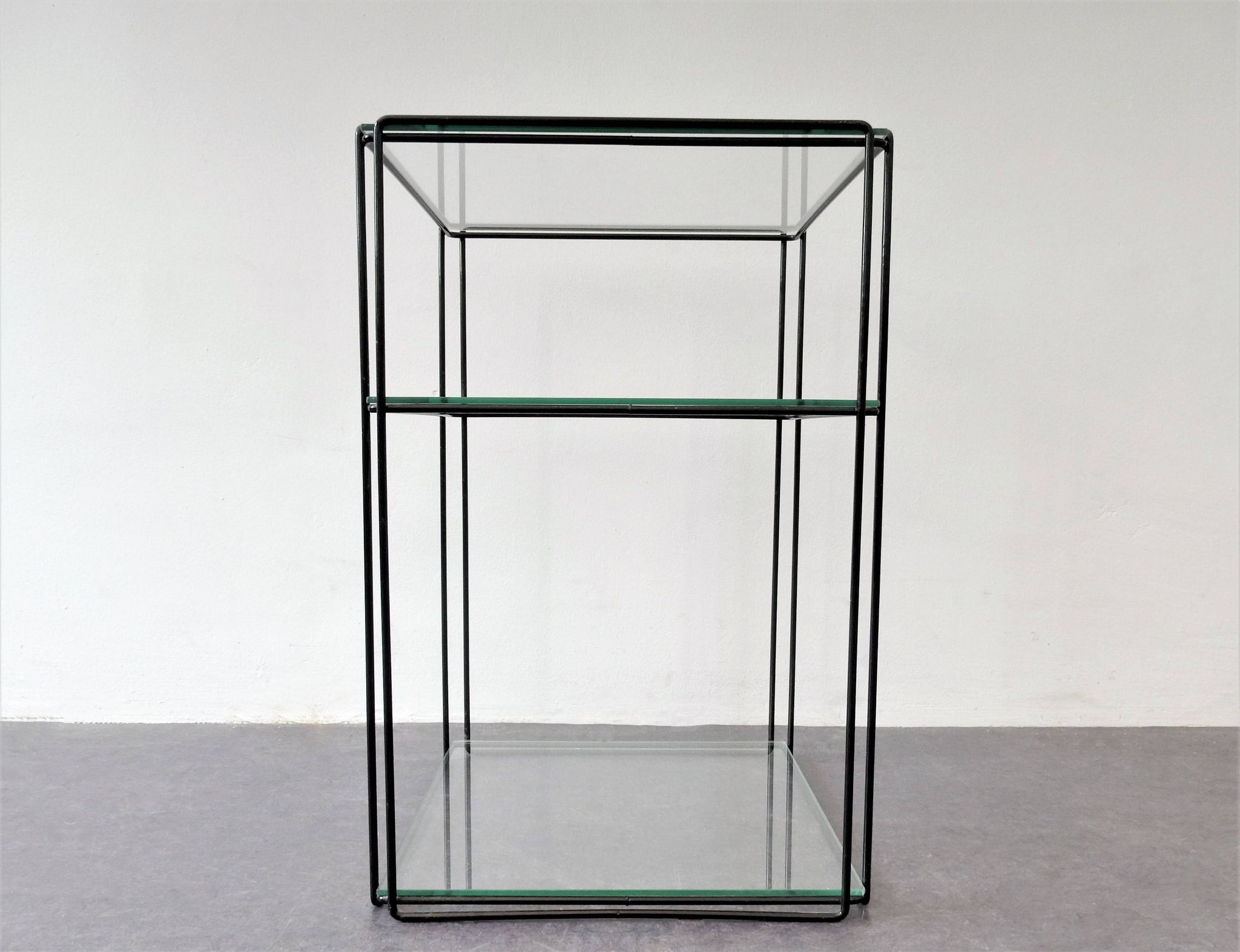 Isocele metal and glass side table by Max Sauze, France 1970's