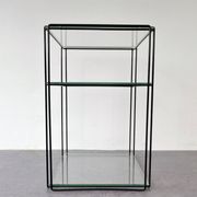 Isocele metal and glass side table by Max Sauze, France 1970's