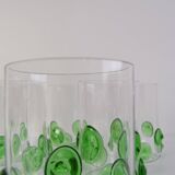 Set of six glasses Glasswork Nový Bor, 1950s.