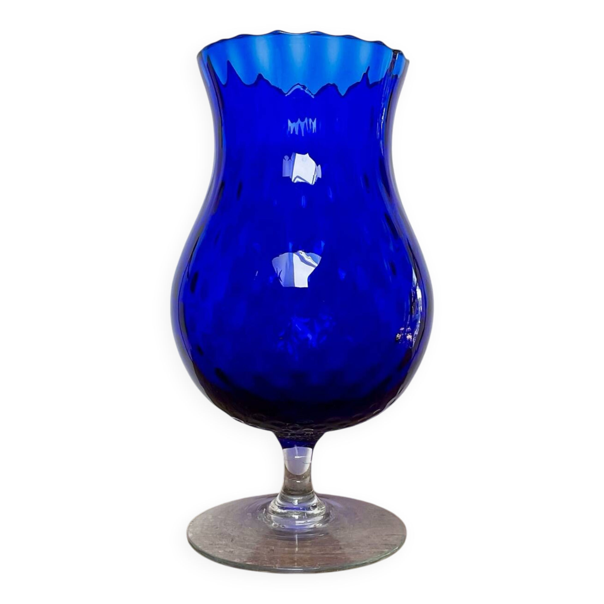 Empoli blue glass vase