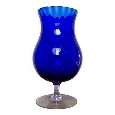 Vase en verre Empoli bleu