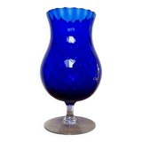Vase en verre Empoli bleu