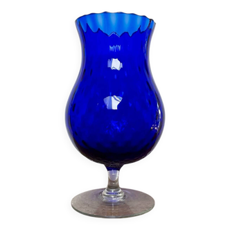 Vase en verre Empoli bleu