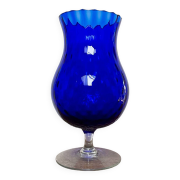 Empoli blue glass vase