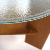 Glass and elm coffee table, Denmark, 1940