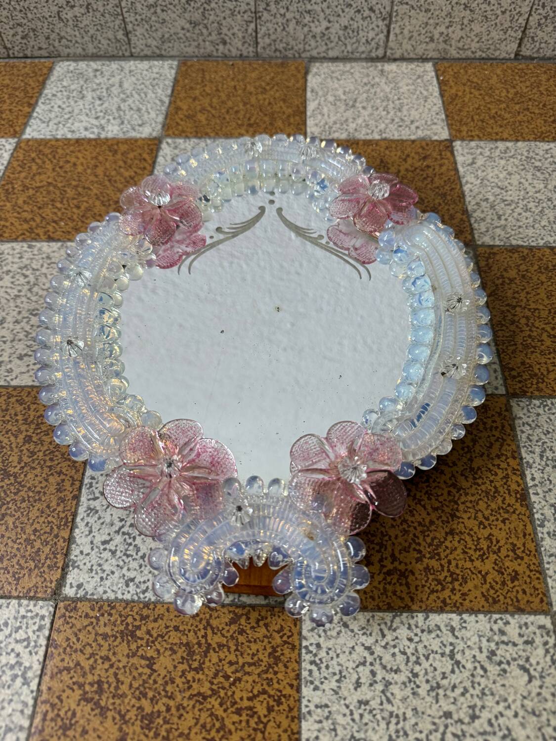 Murano glass psyche mirror from the 50s