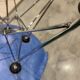 Turquoise blue DSR Eiffel fiberglass chair Eames Herman Miller vintage