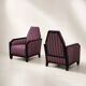 Paire de fauteuils Art Déco de l'École d'Amsterdam