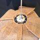 70s/80s braided straw hanging lamp