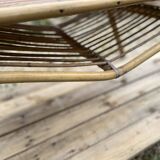 Rattan and bamboo coffee table