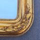 Large Biedermeier gilded mirror in faceted wood, circa 1840.