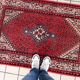 Vintage 1960s Indian Seraband rug 103cm x 156cm - 1C1251