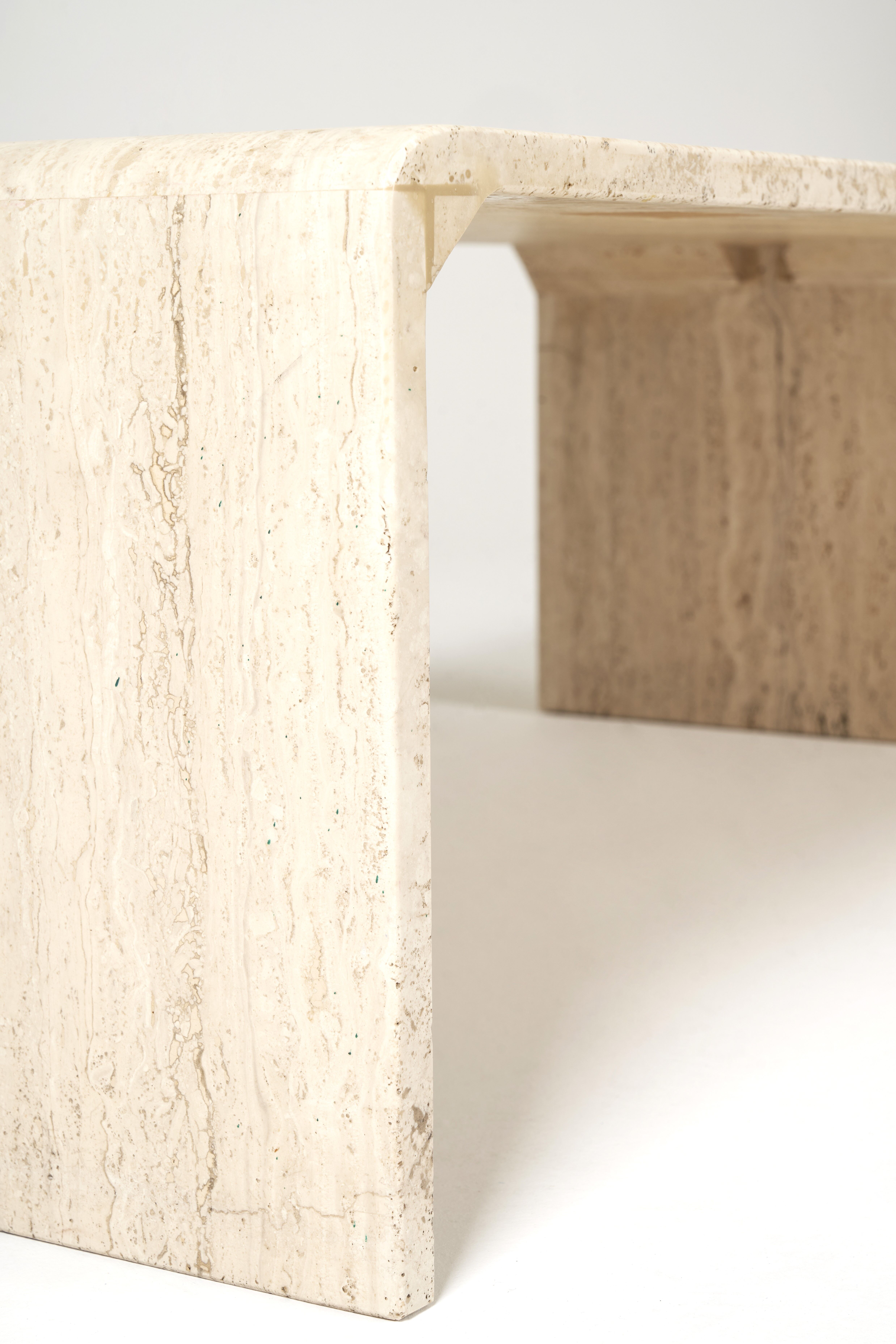 Vintage coffee table in travertine 1970s