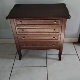 Vintage solid oak low cabinet dresser