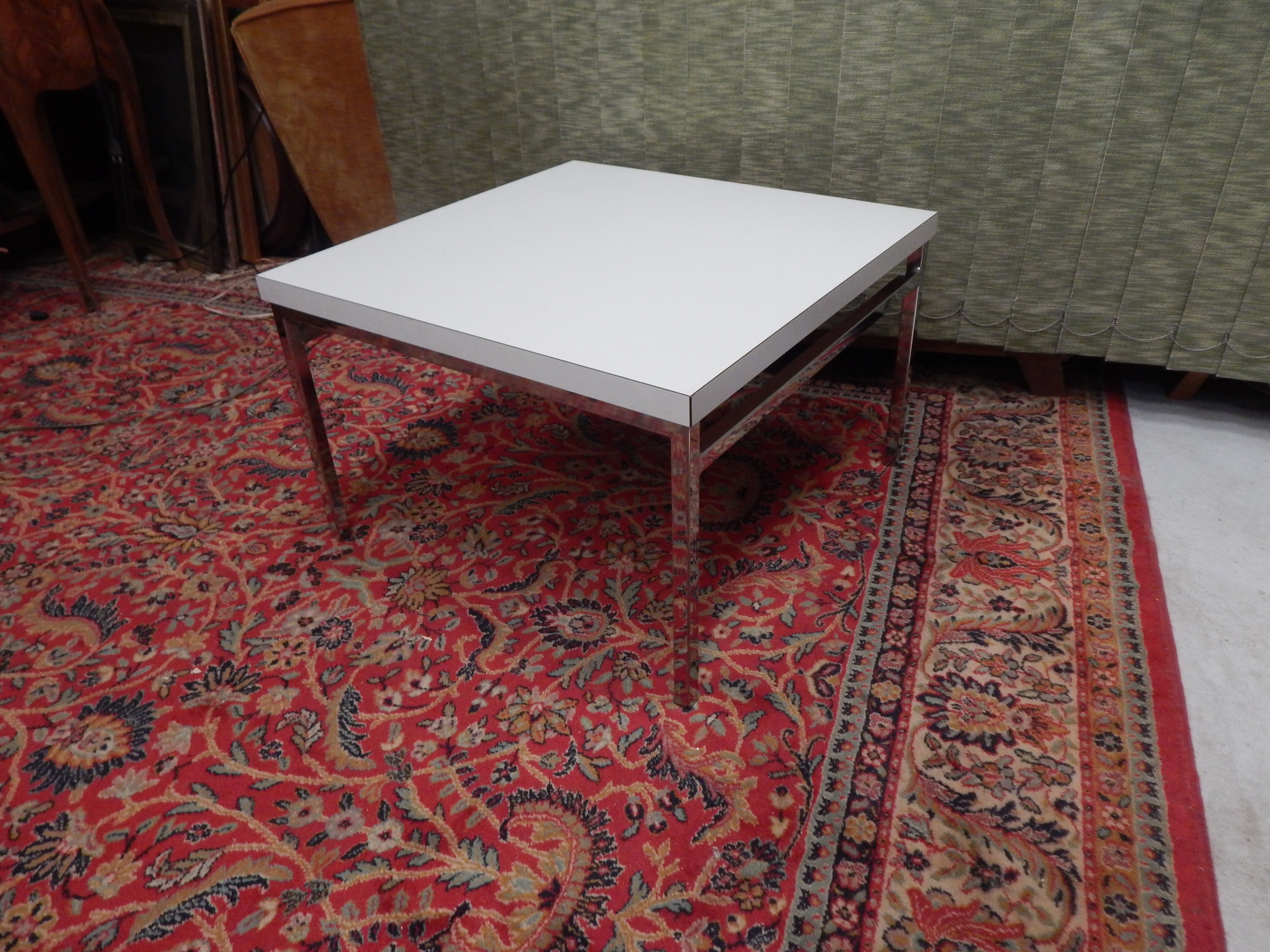 Vintage chrome coffee table design 70s