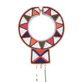 Massai wall decor in glass beads, 80s