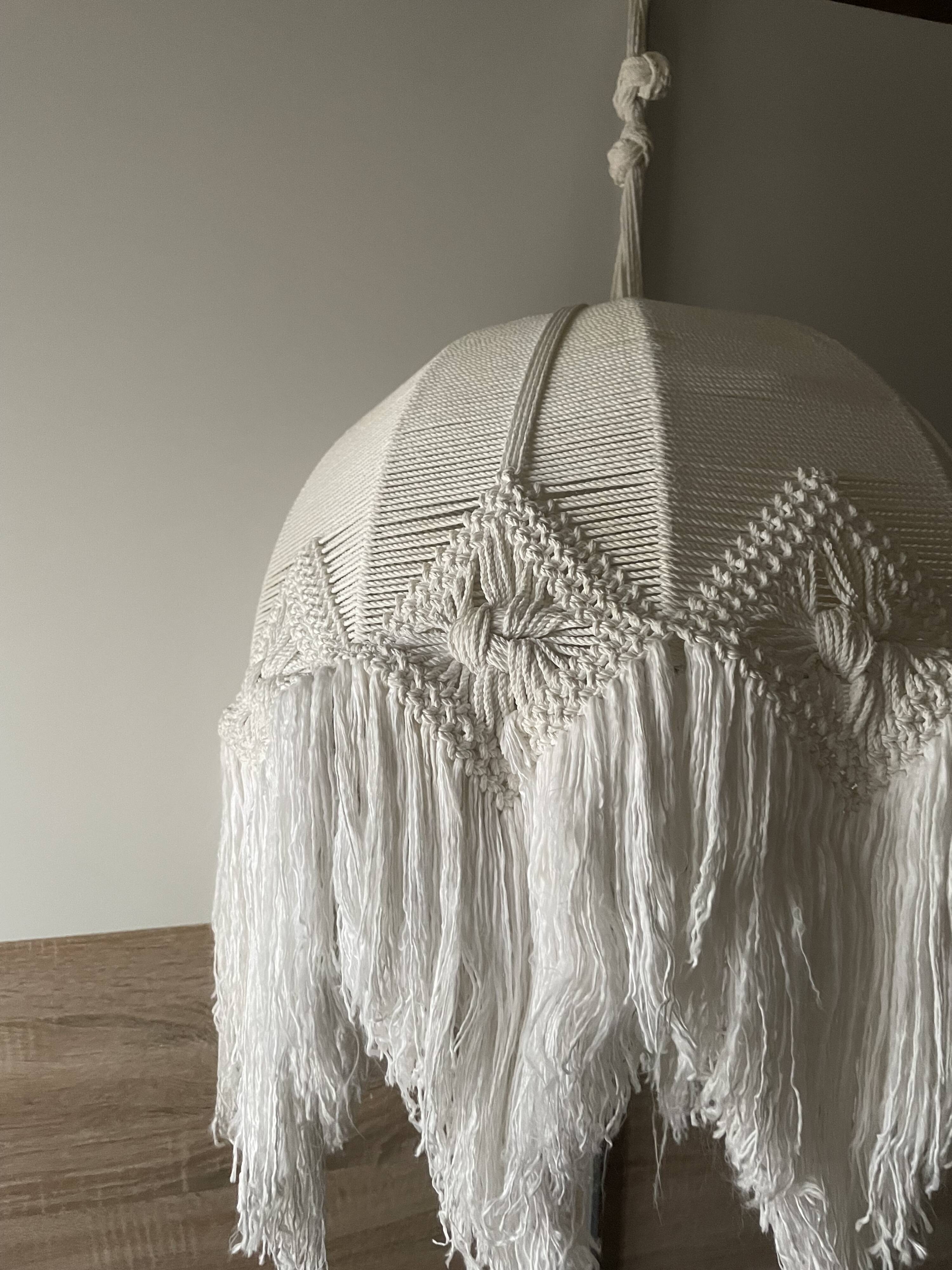 Macramé hanging lamp