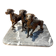 STATUE 3 HUNTING DOGS in CAST IRON