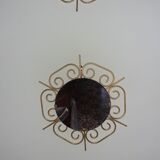 Pair of 60s golden metal mirrors