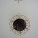 Paire de miroirs en métal doré années 60