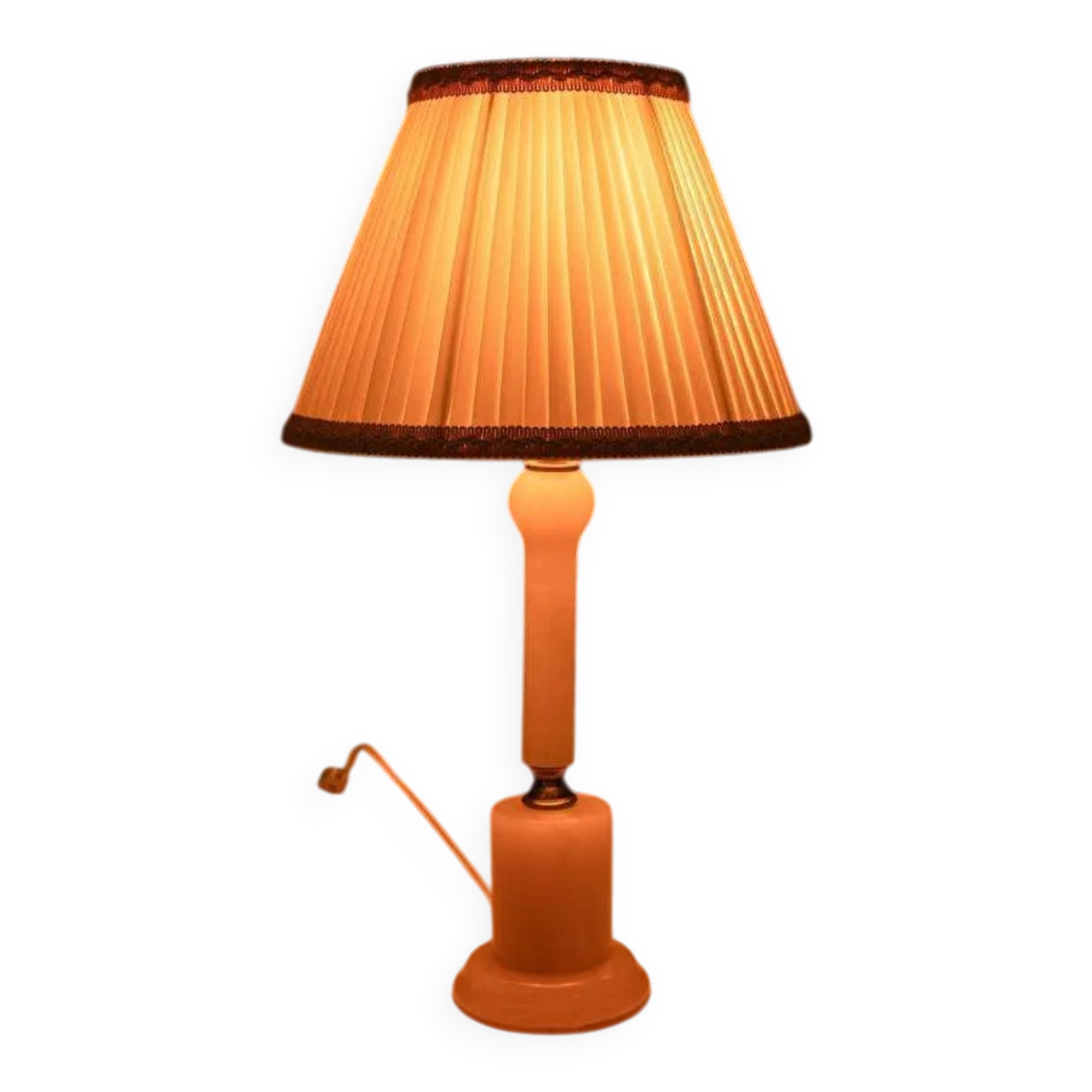 Bohemian chic natural stone table lamp, mid-century onyx table lamp.